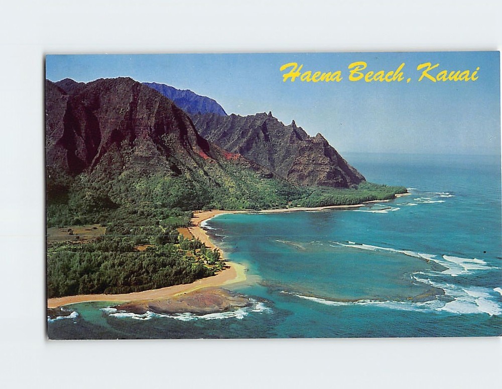 Postcard Haena Beach Kauai Island Hawaii