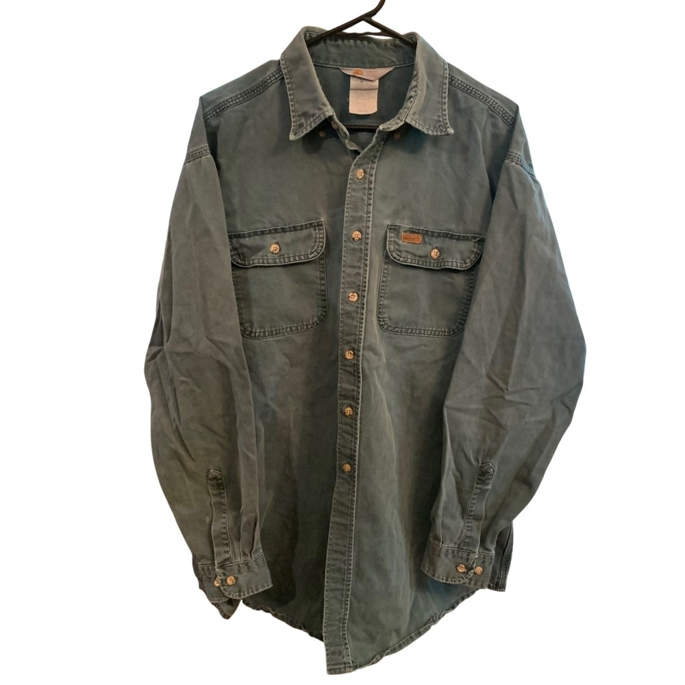 VTG 90s Carhartt Rugged Outdoor Wear Mens XL Cotton Twill Button Down S09HTG