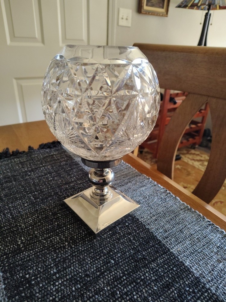 Waterford Crystal Hurricane  Candle Holder Times Square Collection Star of Hope