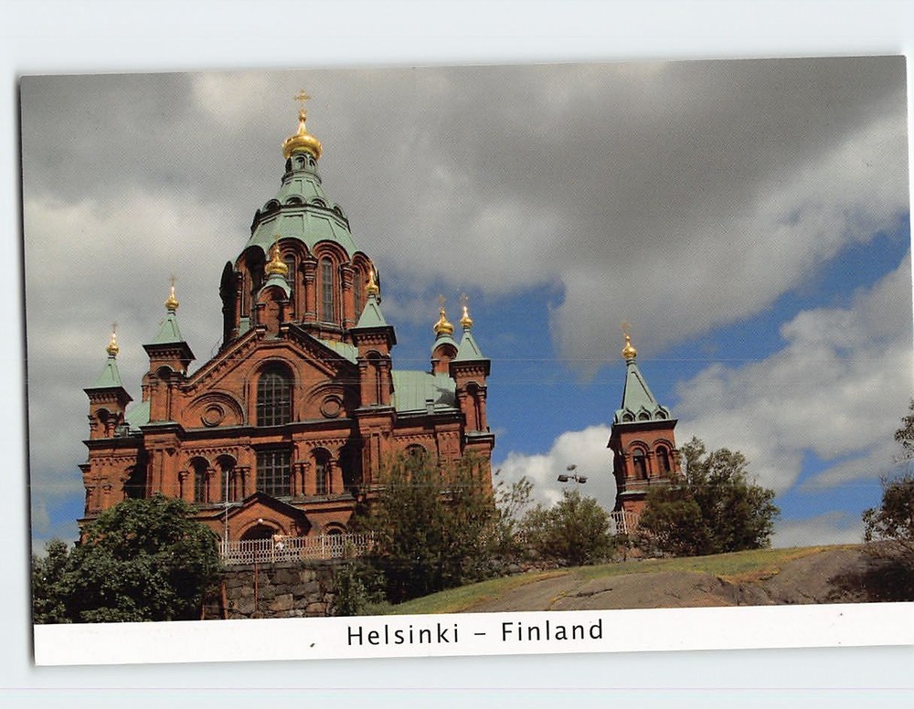 Postcard Uspenski Cathedral Helsinki Finland