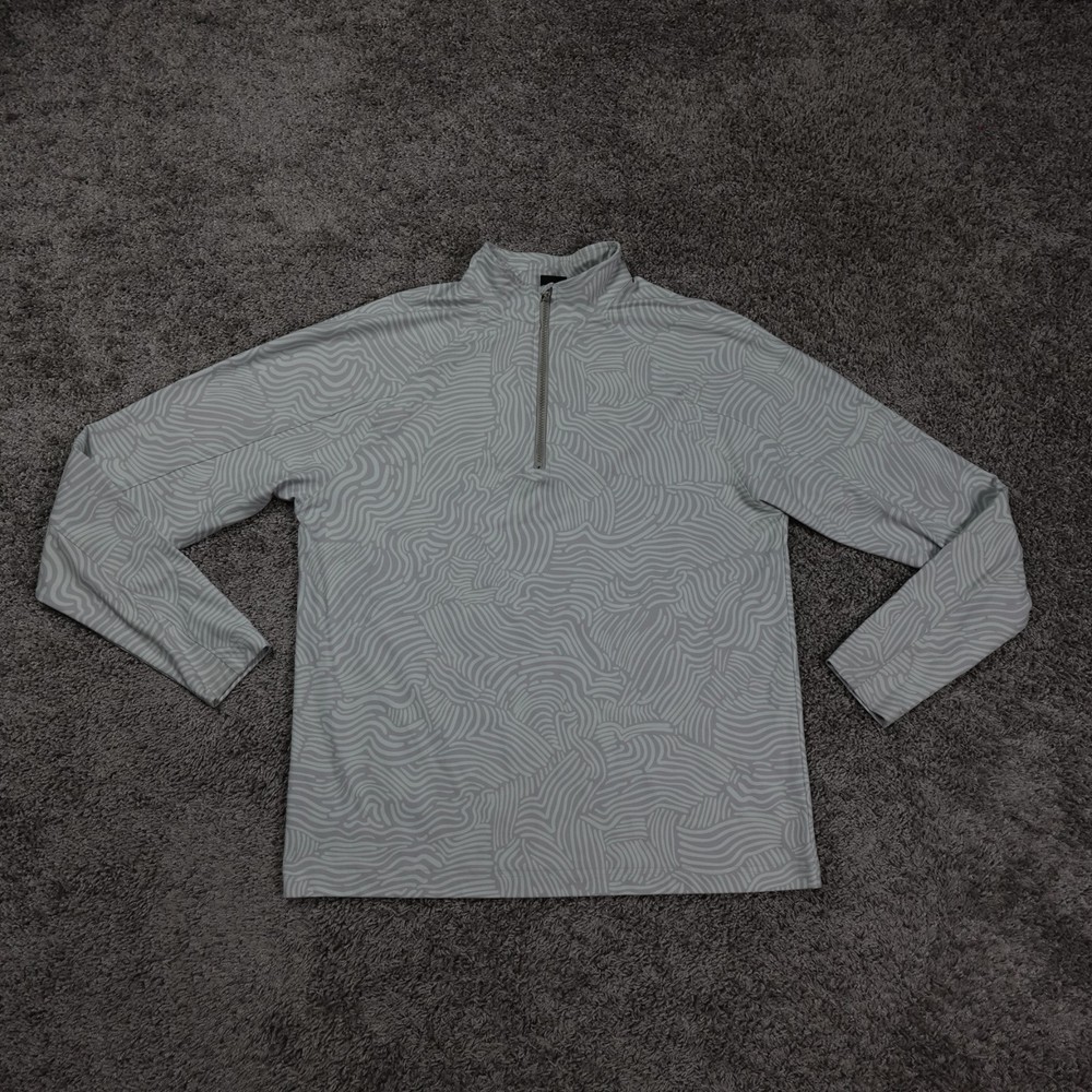 Sunday Swagger  1/4 Zip Pullover Mens Medium Ivory Cream Golf Sweater
