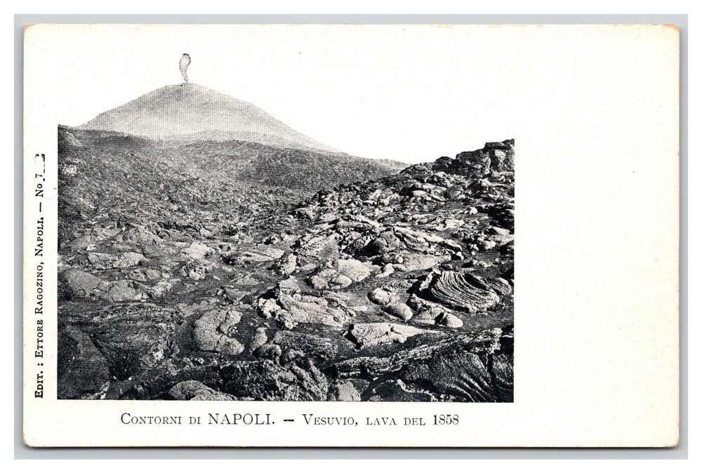 Vintage Early 1900s Vesuvius Volcano Lava Napoli Italy Undivided Back Postcard