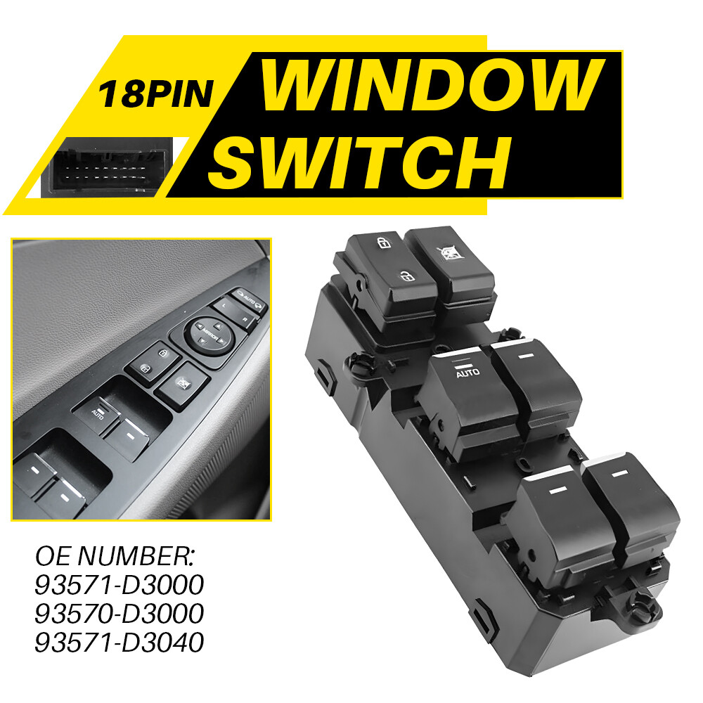 For 2016-2018 Hyundai Tucson Car Driver Left Door Master Power Window Switch S