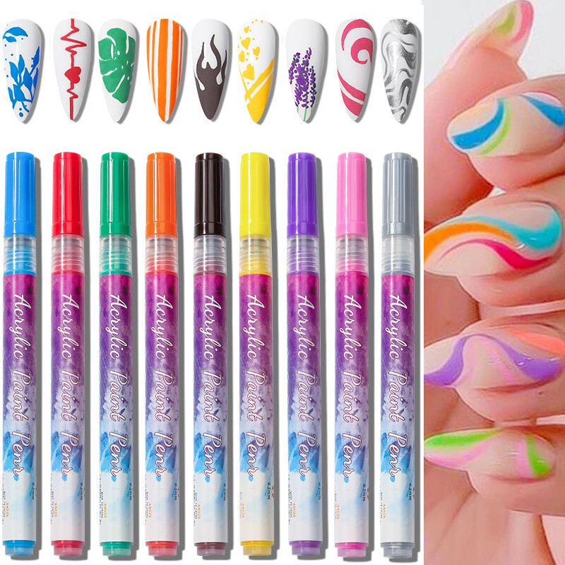 Drawing Line Pen Nail Dotting Abstract Painting Nail Graffiti Pen Polish Pen-image