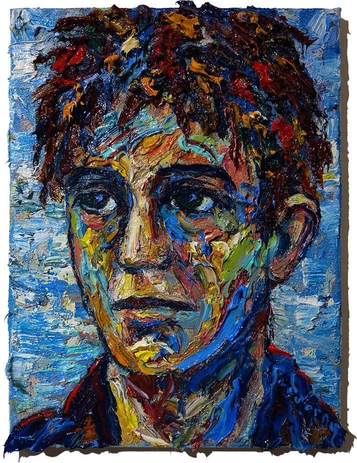 Original Art Signed Oil Painting Abstract Portrait Vintage For Sale Nr Fauve Pop