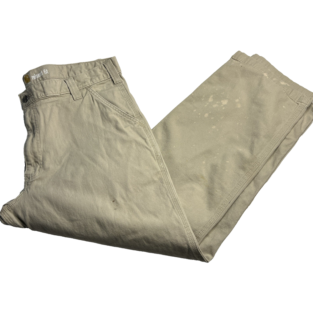 Carhartt Relaxed Fit Work Pants for Men 38x30 in Khaki Tan Outdoor Comfort