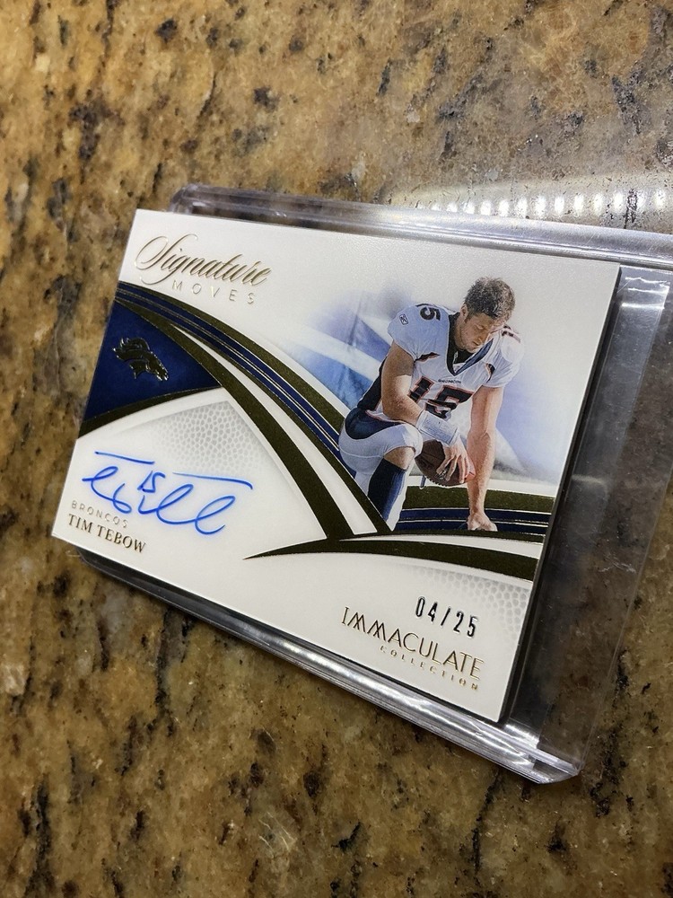 2025-26 Immaculate Tim Tebow On Card Auto “Tebowing” Pose #/25 Final Yr Panini!
