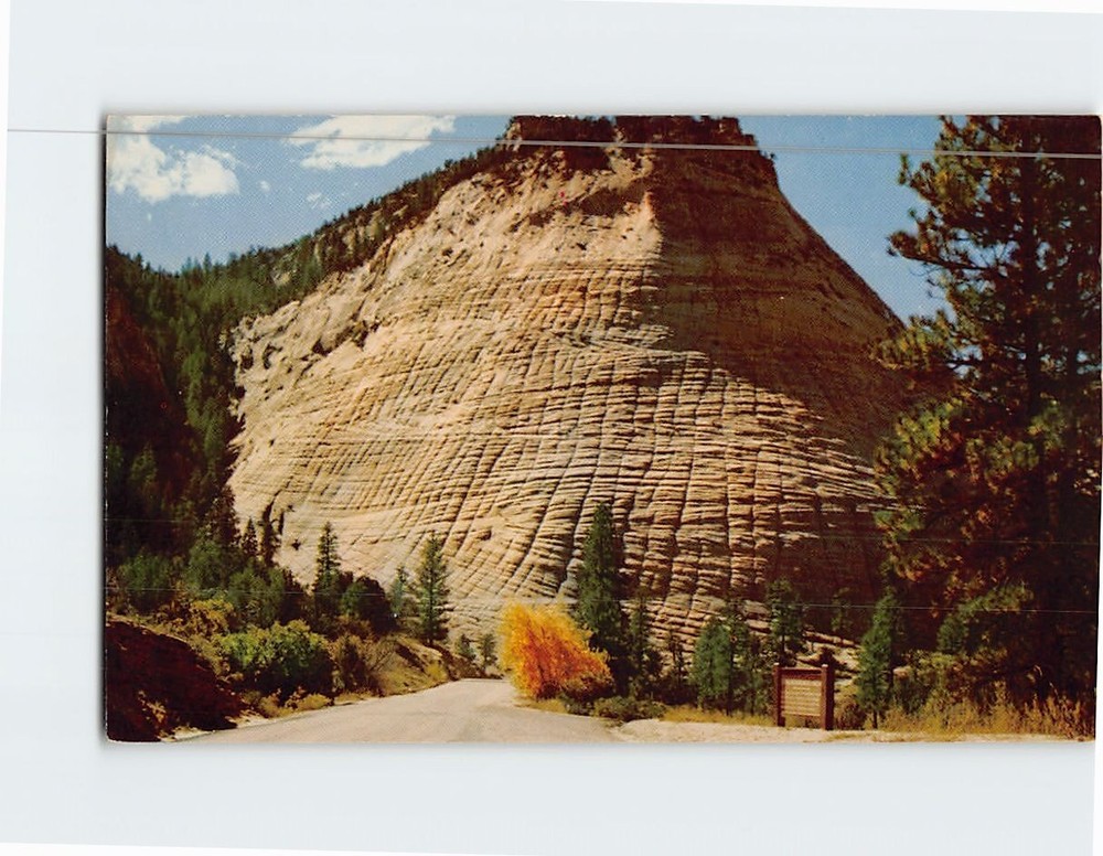 Postcard Checkerboard Mesa Zion National Park Utah USA
