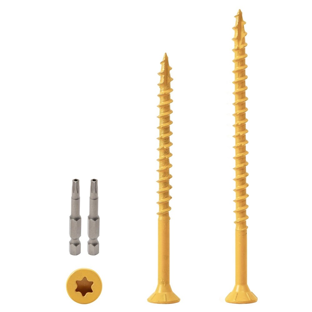 170PCS Deck Screw Assortment Kit #10x3in #10x3.5in Coated Star Drive