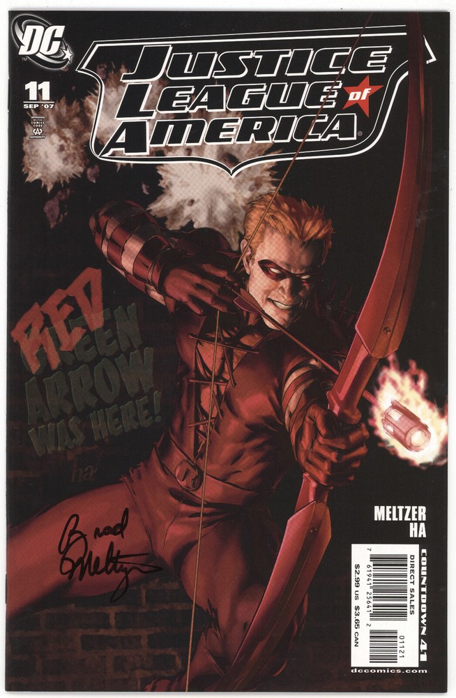 Justice League Of America 11 B DC 2007 NM Gene Ha Variant Signed Brad Meltzer