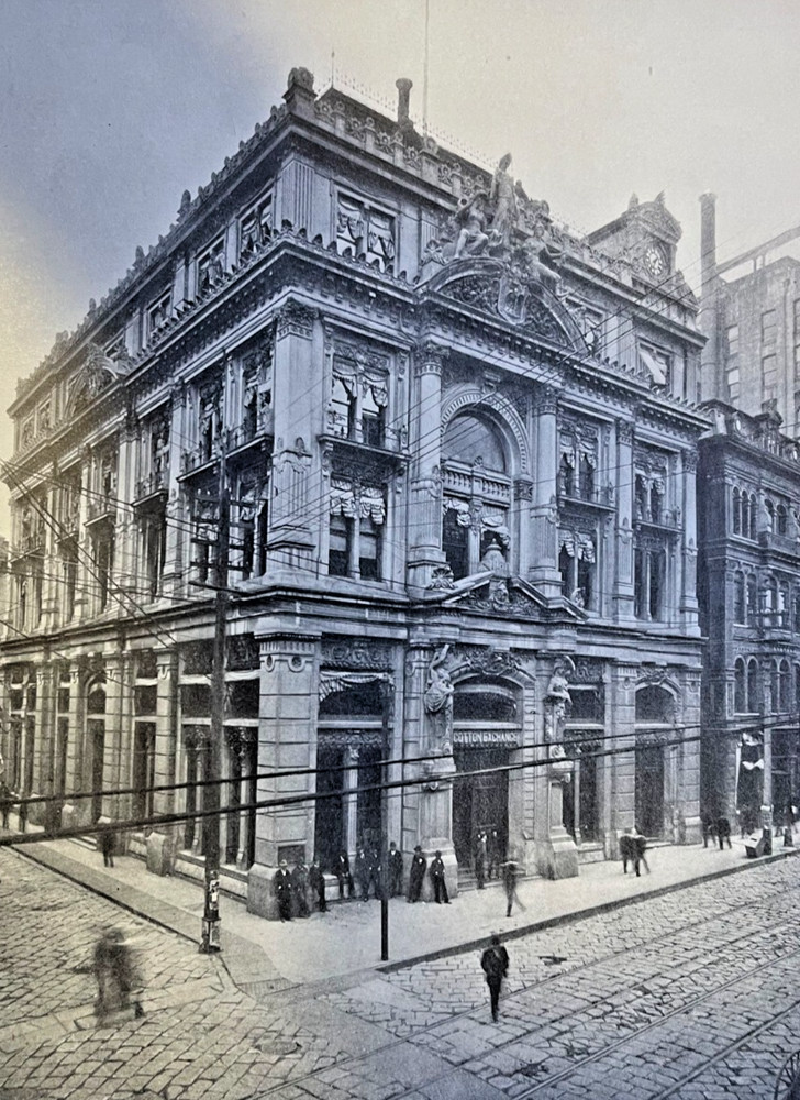 1903 Vintage Magazine Illustration Cotton Exchange at New orleans