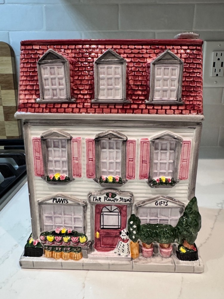 Sherwood Brands 1999 “The Flower Store” Ceramic Cookie Jar