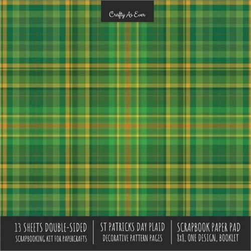 St. Patrick's Day Plaid Scrapbook Paper Pad 8x8 Scrapbooking Kit for Cardmaking