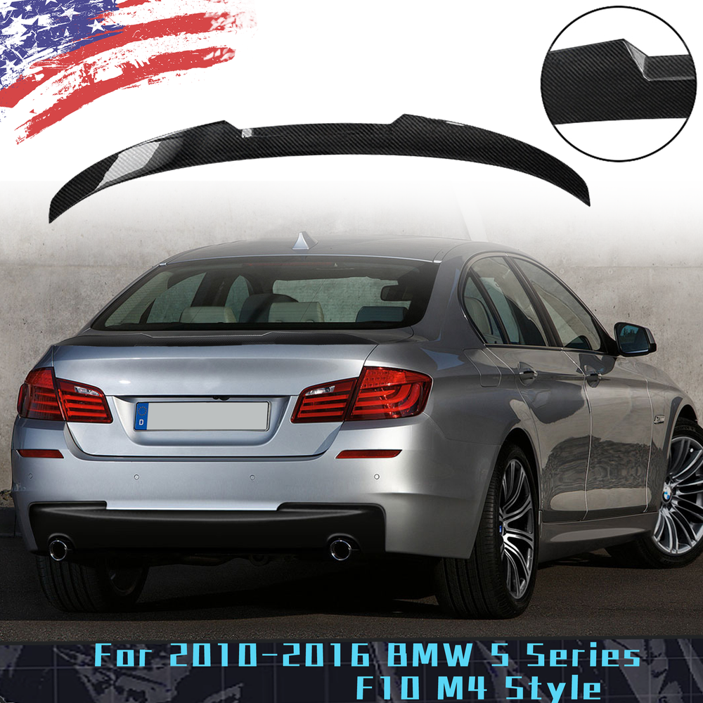 Carbon Fiber Look Rear Trunk Spoiler Lip Wing For 2010-2016 BMW 5 Series F10 M4