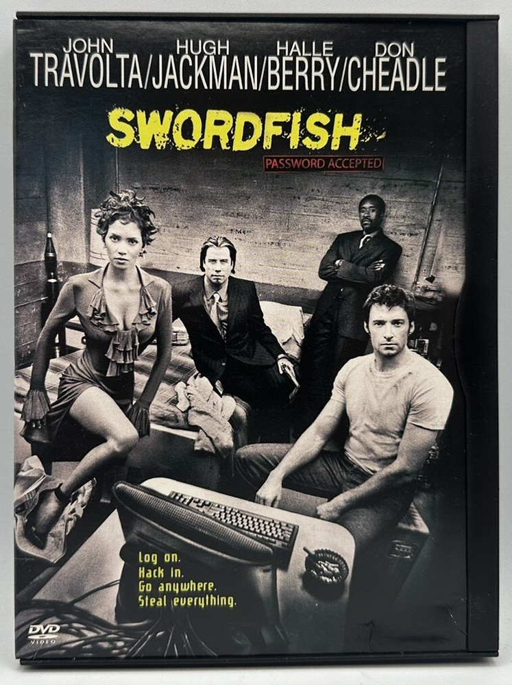 Swordfish  DVD Widescreen John Travolta Hugh Jackman Halle Berry Don Cheadle