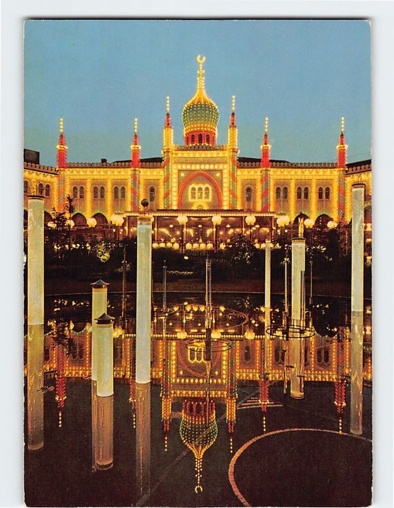 Postcard Tivoli by Night Copenhagen Denmark