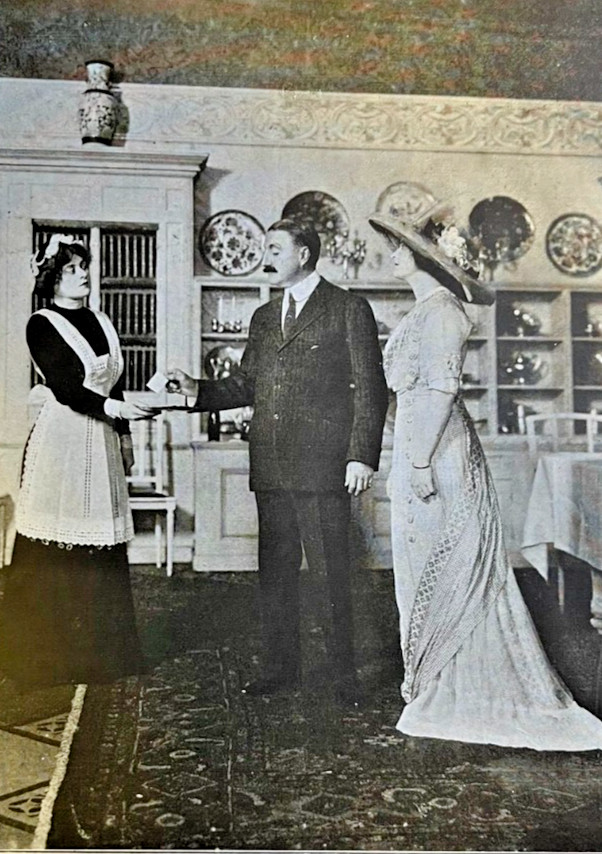 1910 Vintage Illustration Actors John Drew and Mary Boland in Smith