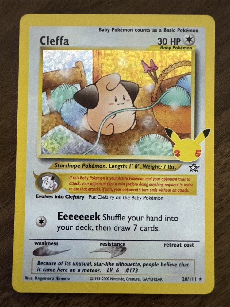 Pokemon Cleffa 20/111 Celebrations: Classic Collection 25th Anniversary Holo