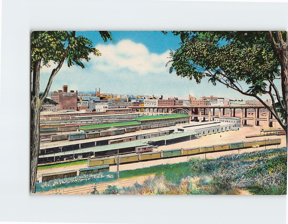Postcard Central Industrial District Viaduct Kansas City Missouri USA