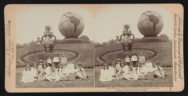 Photo:Chicago Illinois USA 1899 Washington Park Globe Stereo Photo