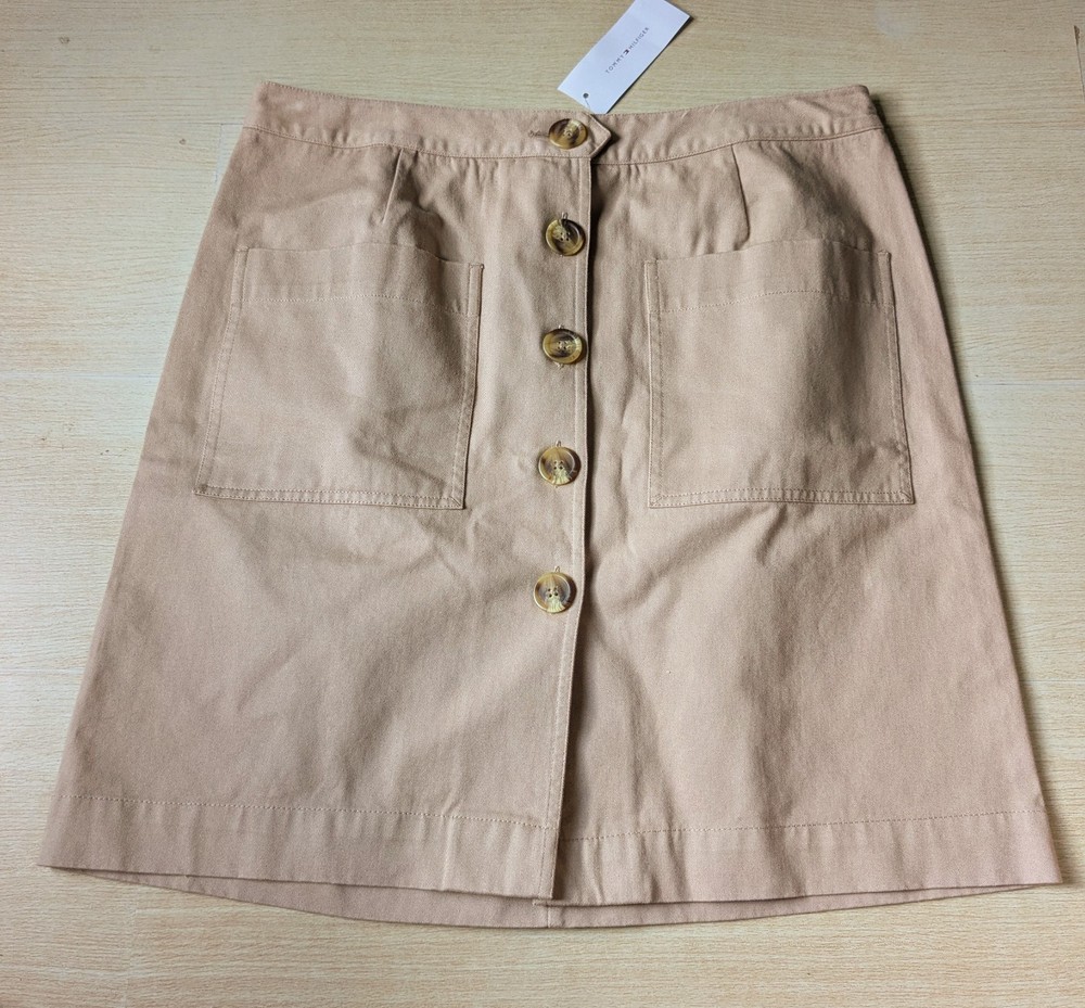 Tommy Hilfiger Cargo Skirt Button Front Size 12 New with Tags