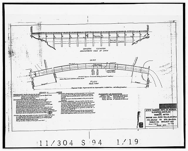 Tallulah Falls Dam,Tallulah Falls,Habersham County,Georgia,GA,HABS,Survey,4