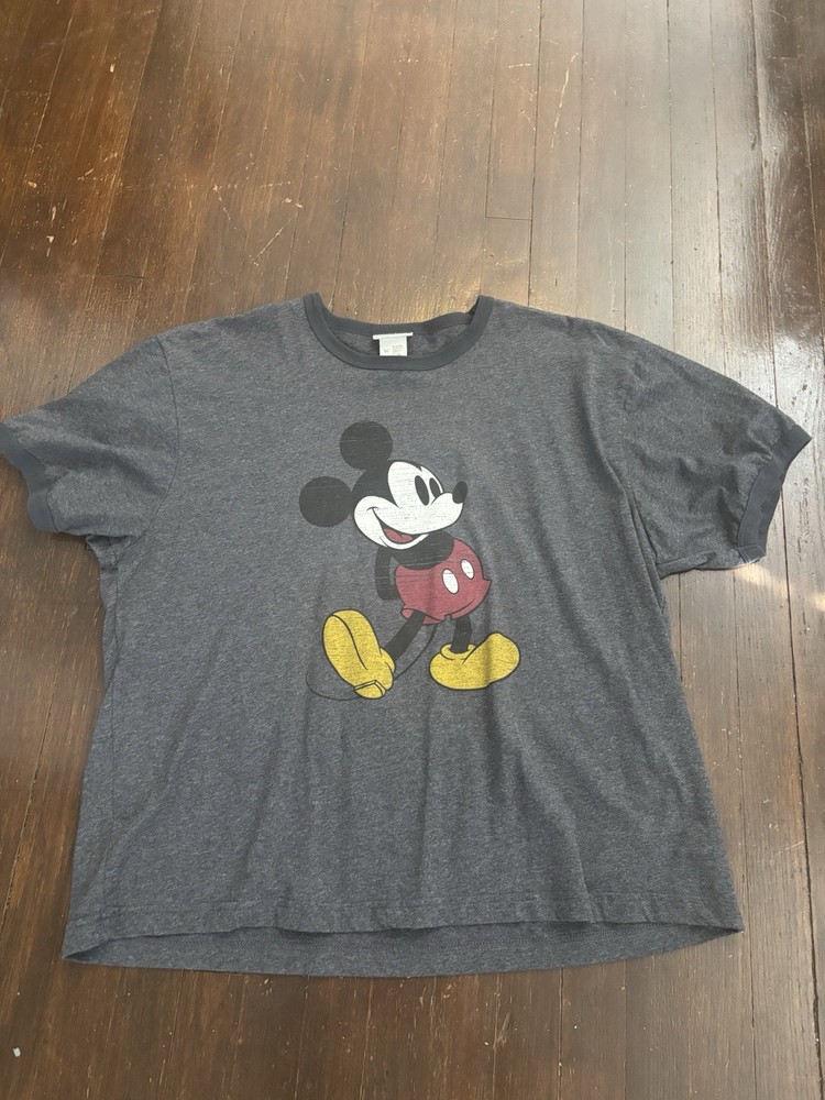 Retro Mickey Mouse Walt Disney World Ringer Tee Sz 2XL Official  
