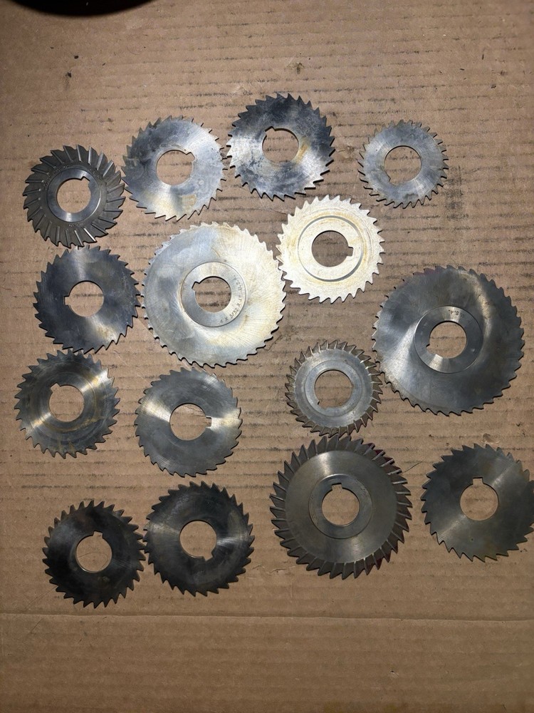15 pc Lot of Milling Cutters Slitting Saws Horizontal Mill  1