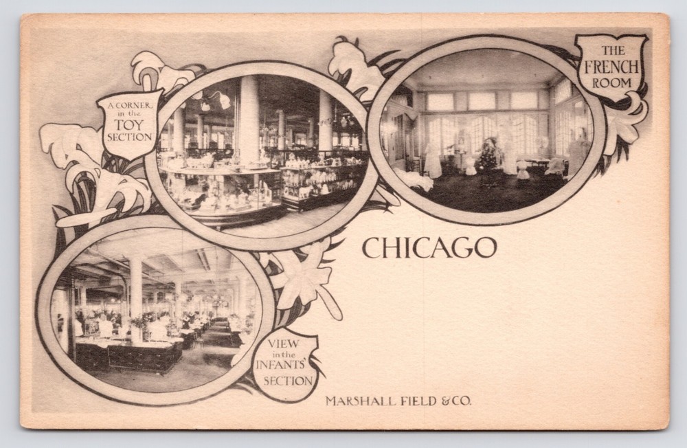 Marshall Field & Co Interior Rooms Toys Chicago Illinois IL UDB 1900s Postcard