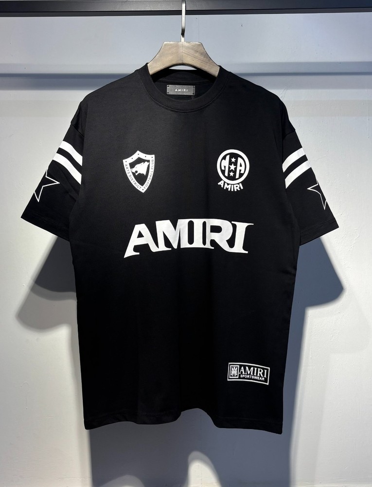 AMIRI Black Logo tee Men's Short Sleeve Cotton T-Shirt Size L