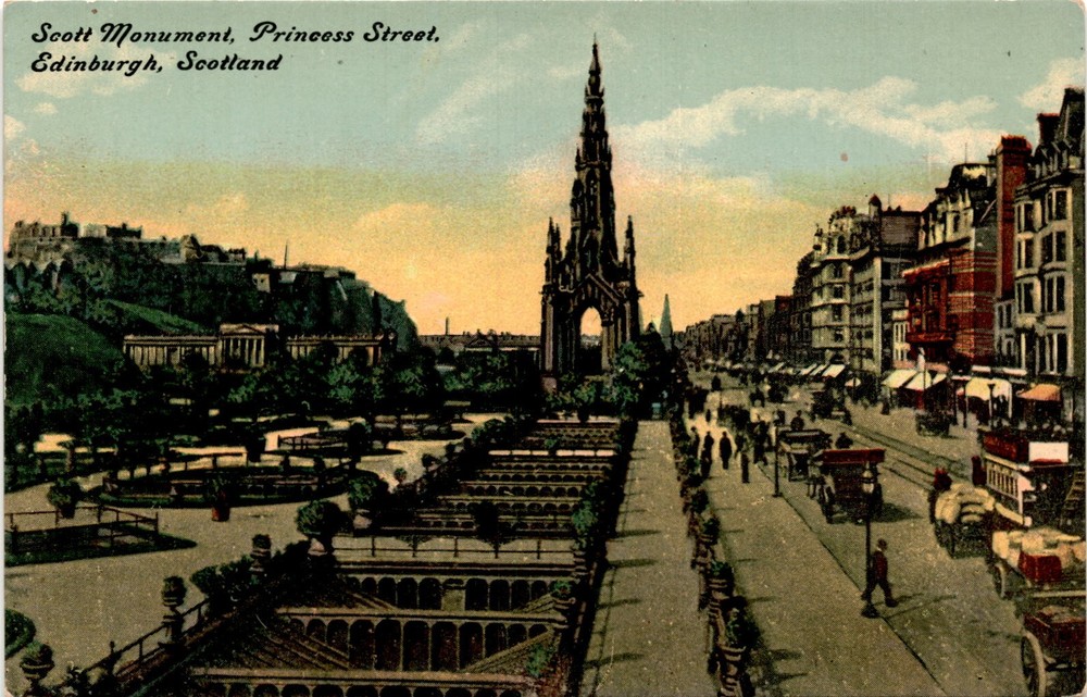 Scott Monument, Princess Street, Edinburgh, Scotland, Sir Walter Postcard