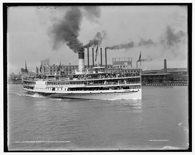 Steamer Greyhound,Parke Davis excursion,side wheelers,Detroit,Michigan,MI,c1910