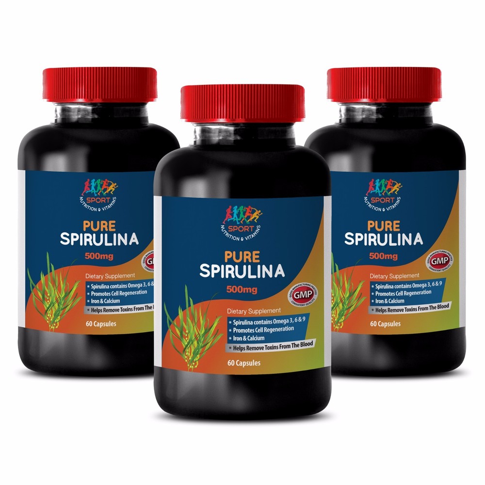 Improves Emotional Health Caps - Spirulina 500mg - Organic Chlorella Powder 3B