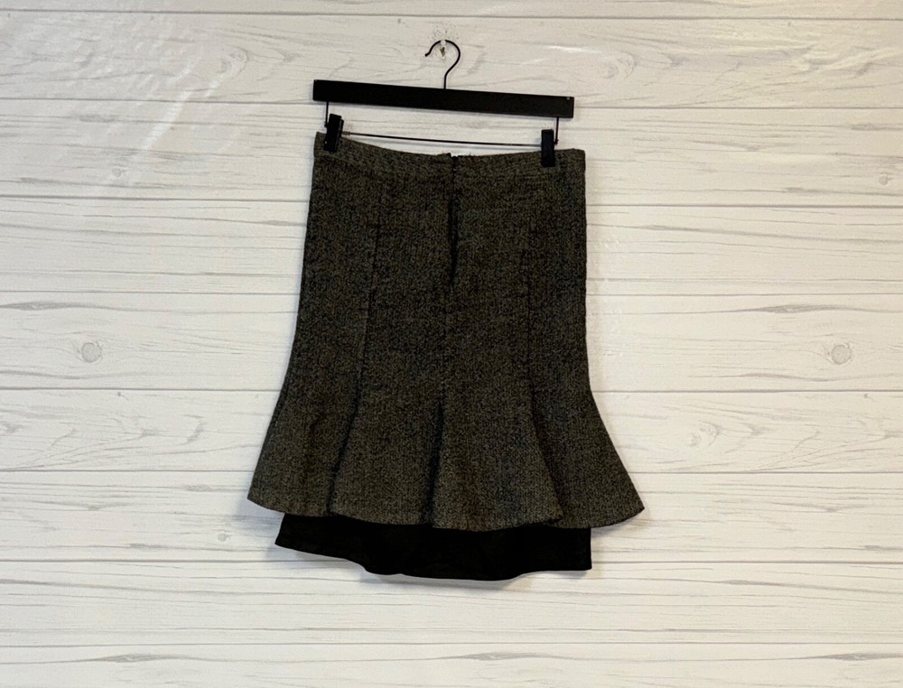 Ann Taylor LOFT skirt womens size 10 pencil knee length wool gray