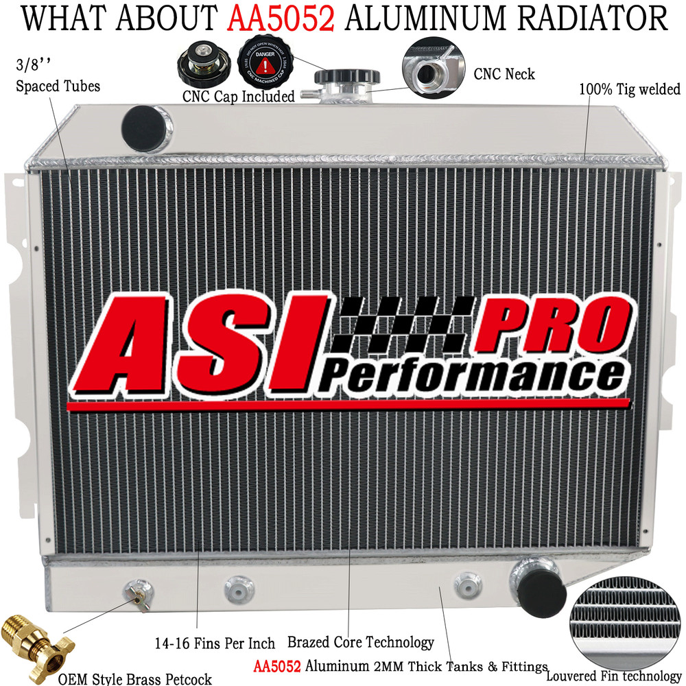 4 Rows Aluminum Radiator For 1968-1974 1971 1970 DODGE MOPAR CARS SMALL BLOCK US