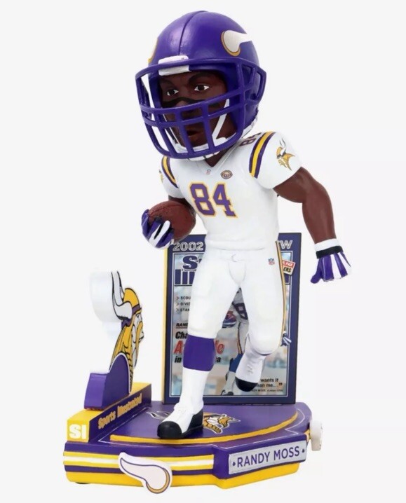 Randy Moss Minnesota Vikings Attitude Sports Illustrated Cover Bobblehead FOCO