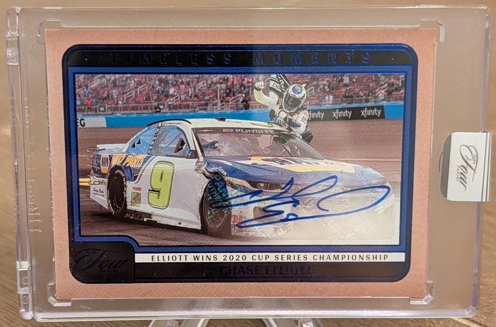 2025 Turn Four Timeless Moments Auto Blue SP 3/49 Chase Elliott