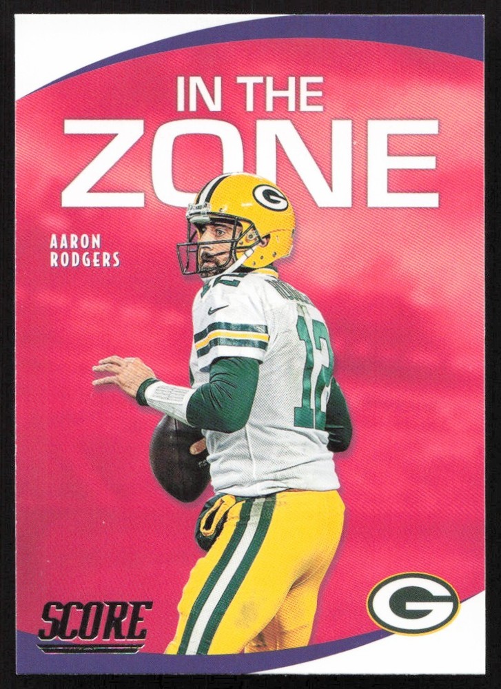 2020 Score In the Zone Aaron Rodgers Green Bay Packers Card #IZ-AR