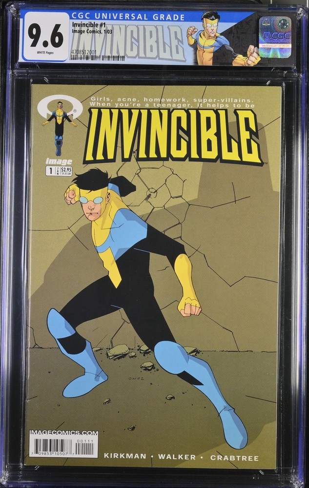 Invincible #1 CGC 9.6 1st Print Stunning Book 1st Invincible Omni Man 2003 Image