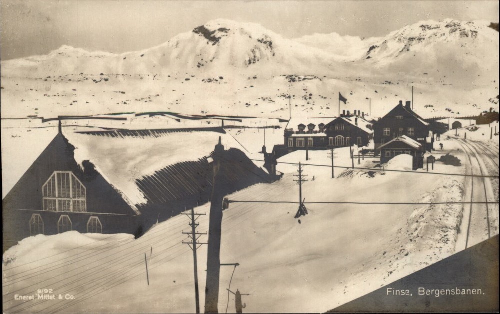 RPPC Finse Bergenbanen vintage postcard h527