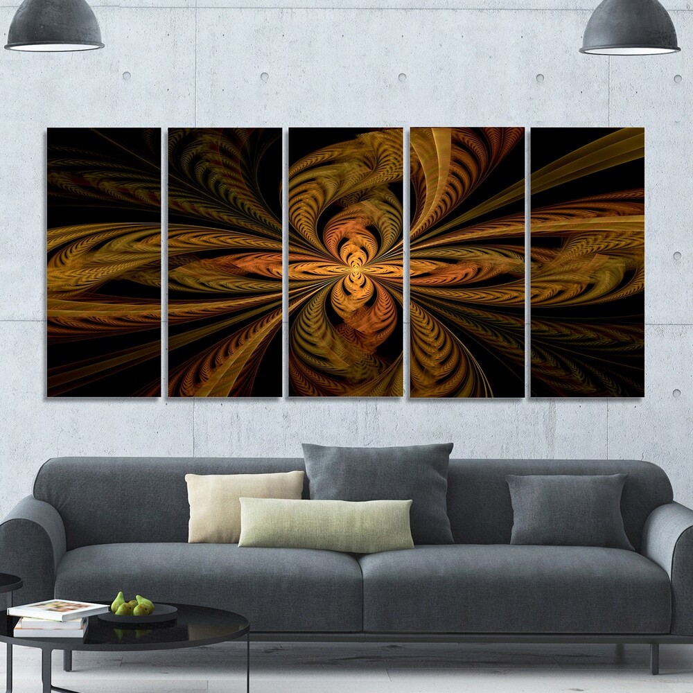 Abstract Oversized Canvas with Vibrant Colorful Fractal Flower Design by Designart