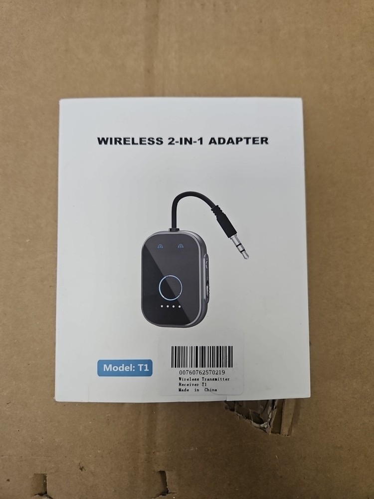 Bluetooth 5.0 Transmitter Receiver 2-in-1 Adapter for TV Gym Airplane Headphones