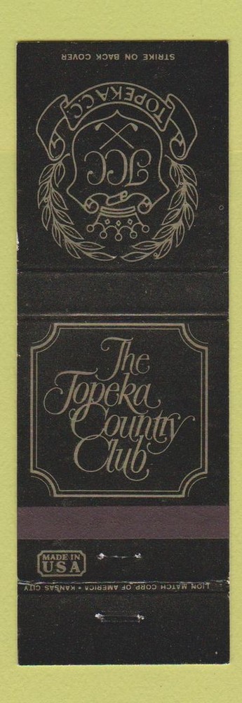 Matchbook Cover - Topeka Country Club KS