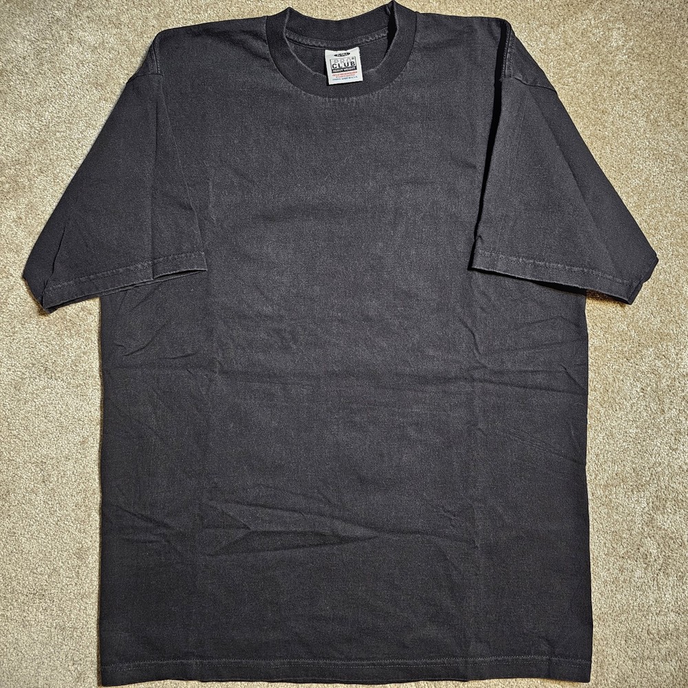 Vintage Y2k PRO CLUB Blank Black XL Tall T-shirt Heavy Workwear Minimal Skate