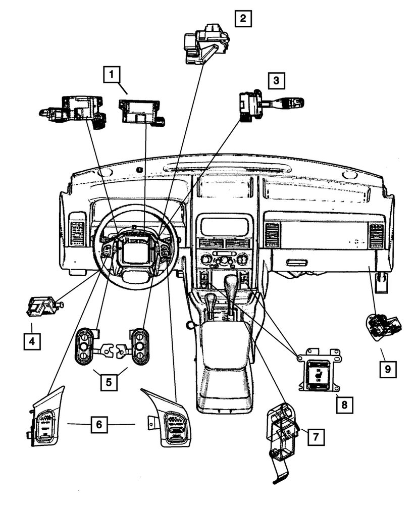 Genuine Mopar Remote Radio Switch Left 56042313AB