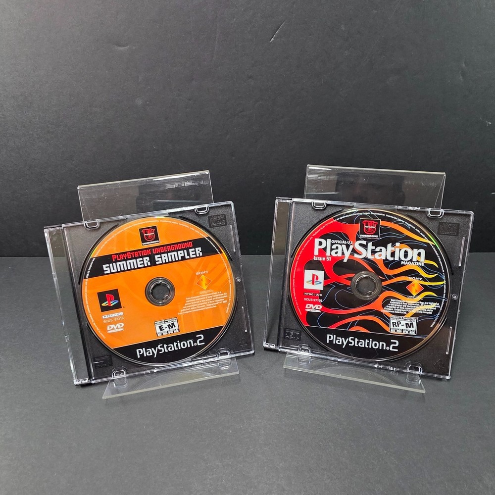 PS2 Demo Disc Lot of 2 PlayStation Magazine #51 + Underground Sampler READ