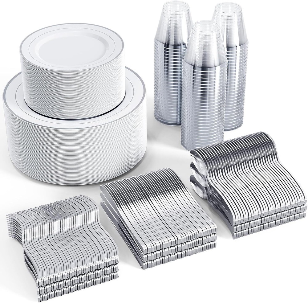 FOCUSLINE 600 piece silver cutlery set, capable of accommodating 100 guests-image