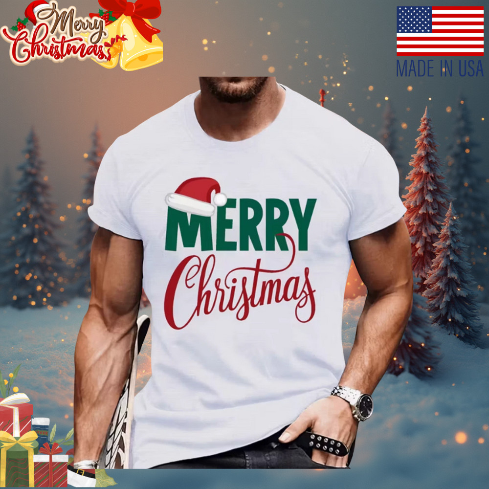 Unisex Christmas Tee - Men's Merry Christmas Graphic T-Shirt,S-5XL Fast Delivery