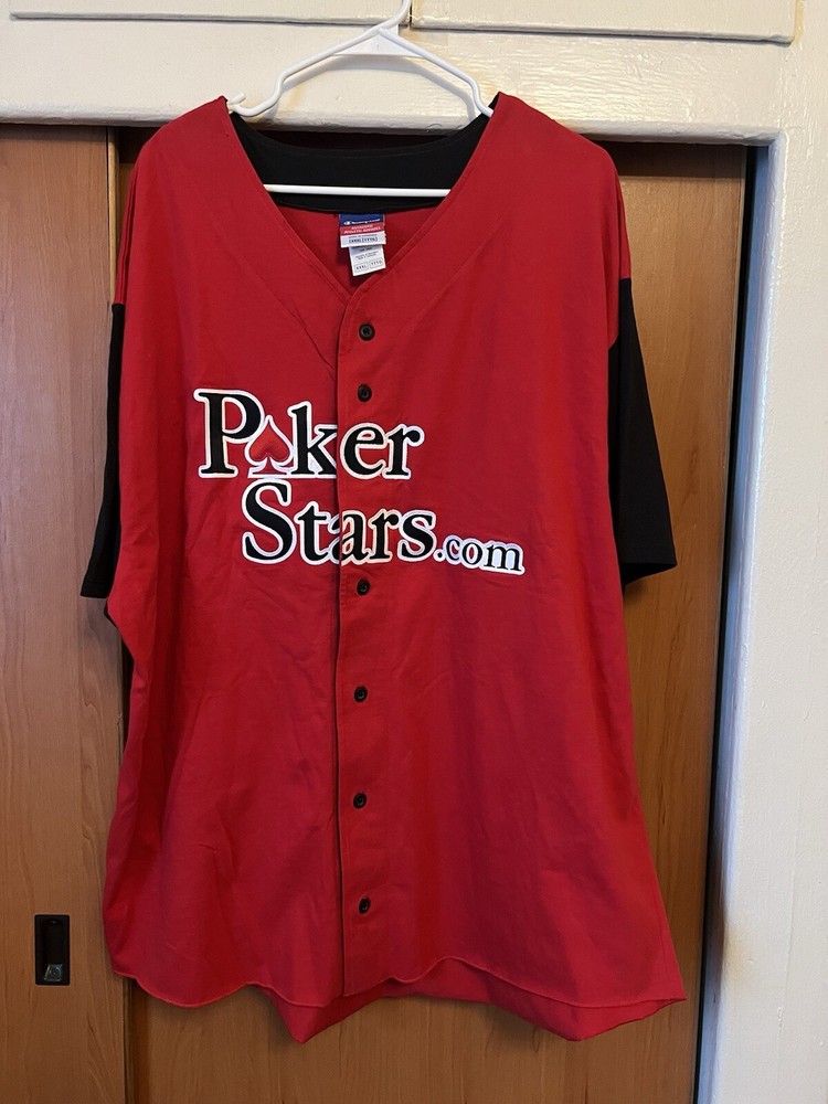 2000’s Vintage Poker Stars Champion Baseball Jersey Size 3XL XXXL NWOT