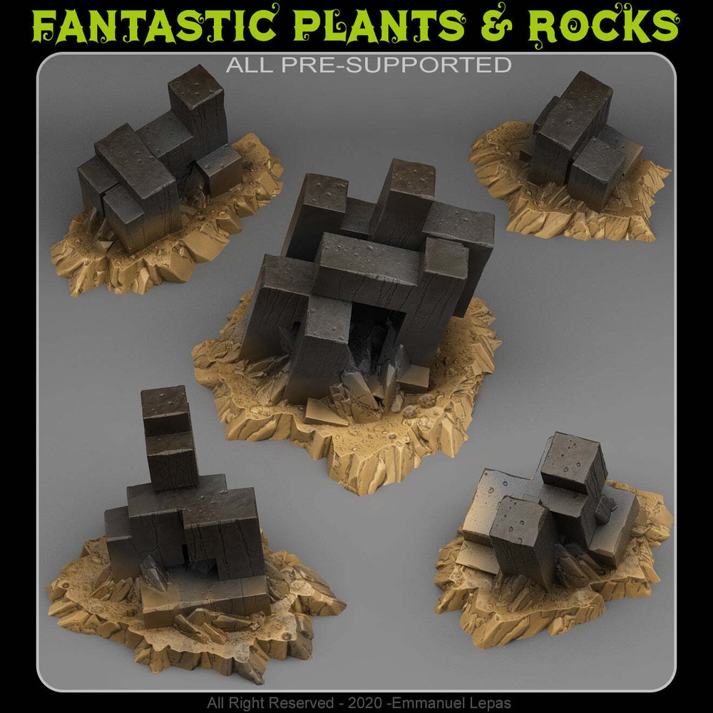 Abstract Desert Rocks for Wargaming D&D and RPG Terrain-image